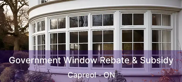  Government Window Rebate & Subsidy Capreol - ON